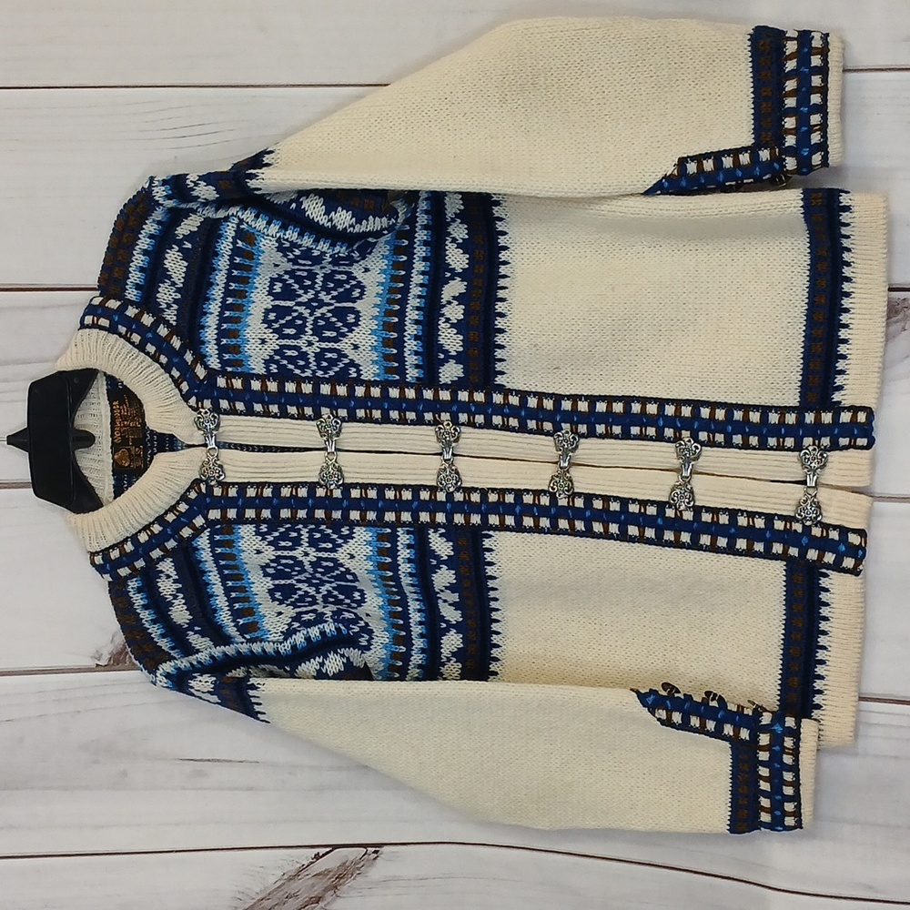 Norlender Norway vintage wool cardigan sweater sz M or L